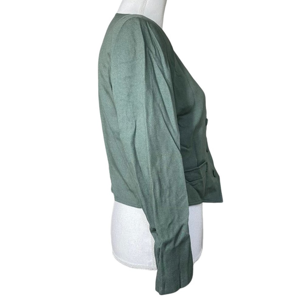 Wool Rayon Lightweight Buttoned Jacket Euc 10p 10… - image 7